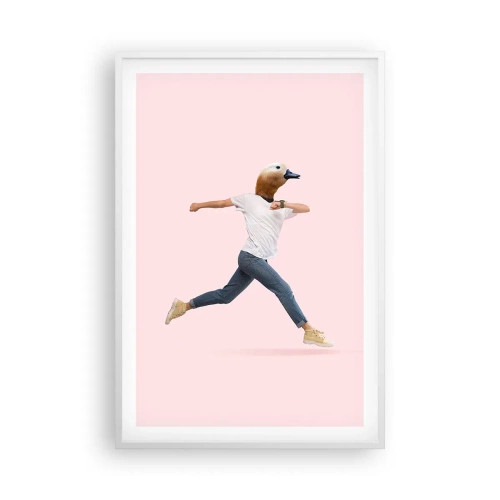 Poster în ramă albă - Un strop de absurditate - 61x91 cm