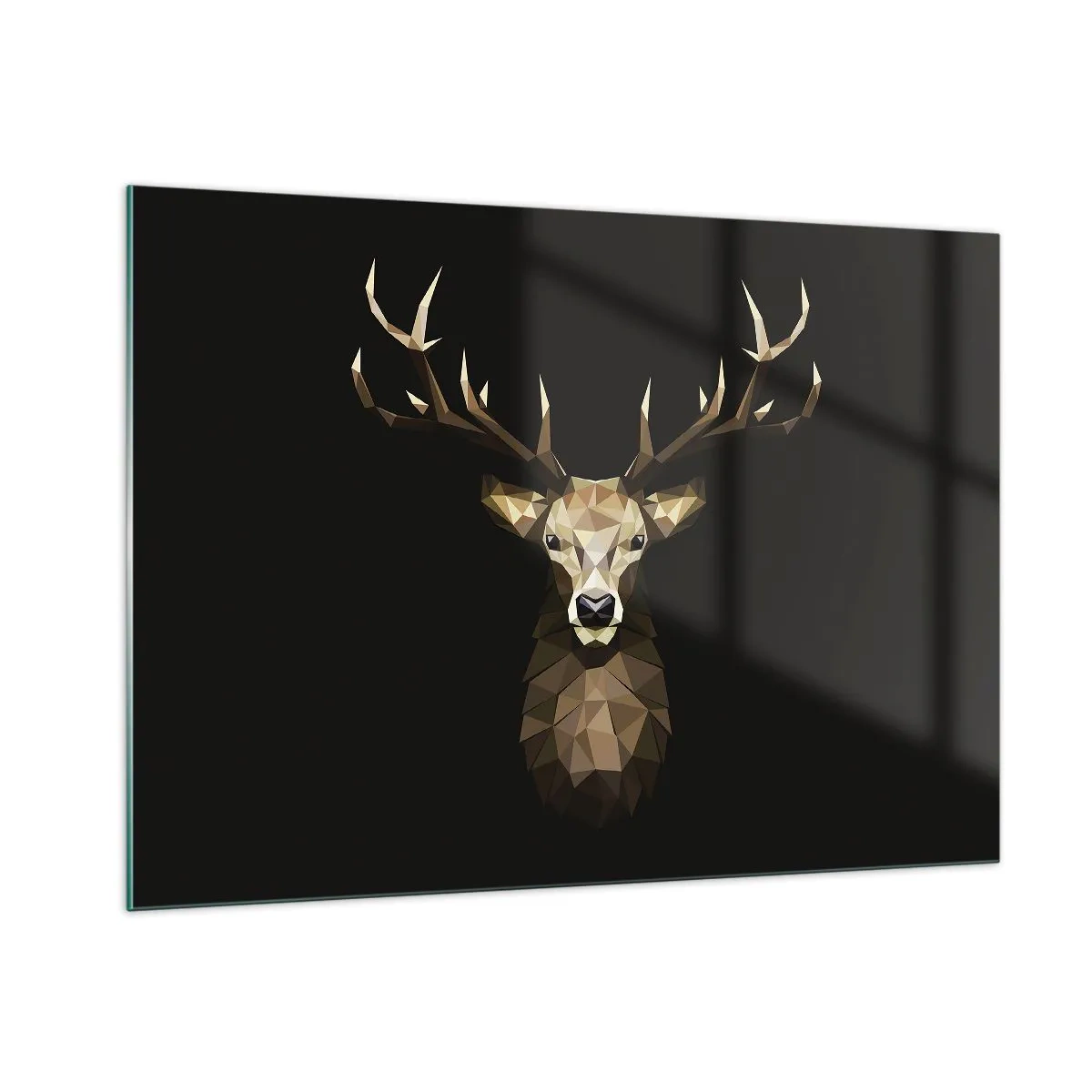 Tablou pe sticlă - Cerb cubist - 100x70 cm