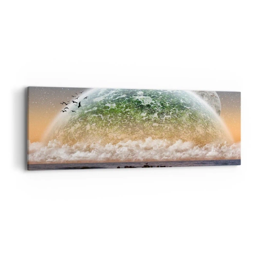Tablou pe pânză - Și lumea a ieșit din apă - 90x30 cm
