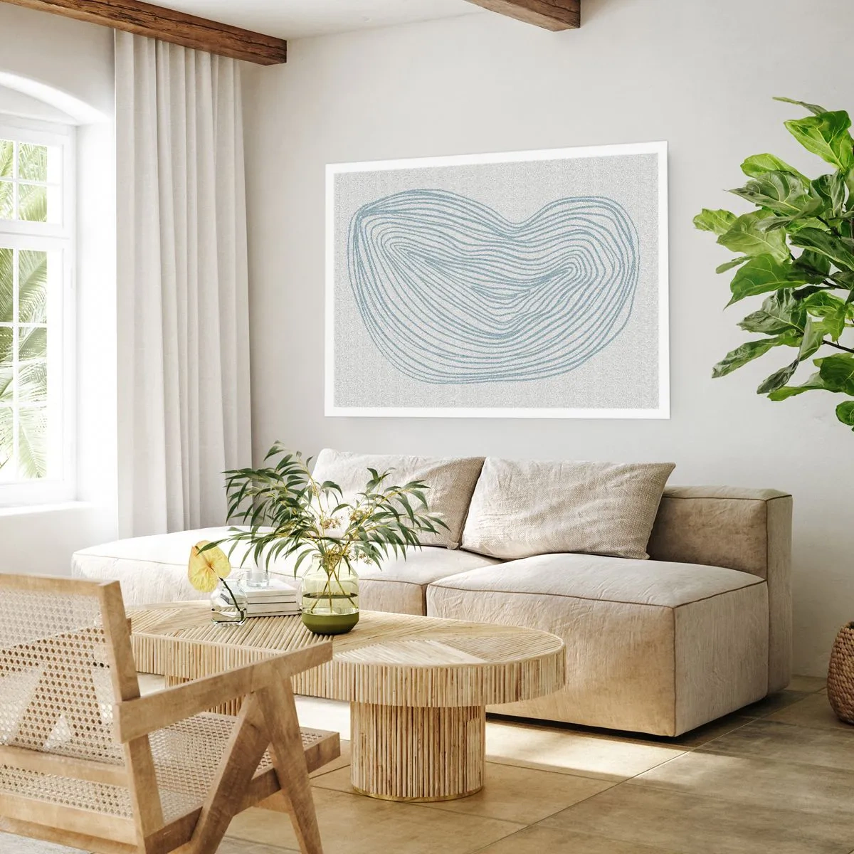 Poster - Zâmbet de picături - 100x70 cm