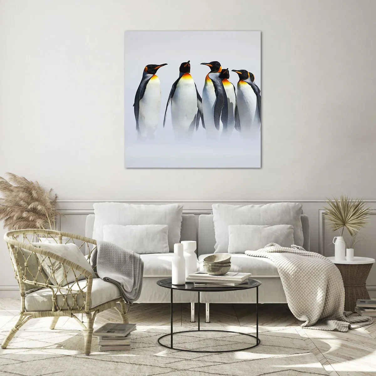 Tablou pe sticlă - Întâlnire în rochie de seară - 60x60 cm