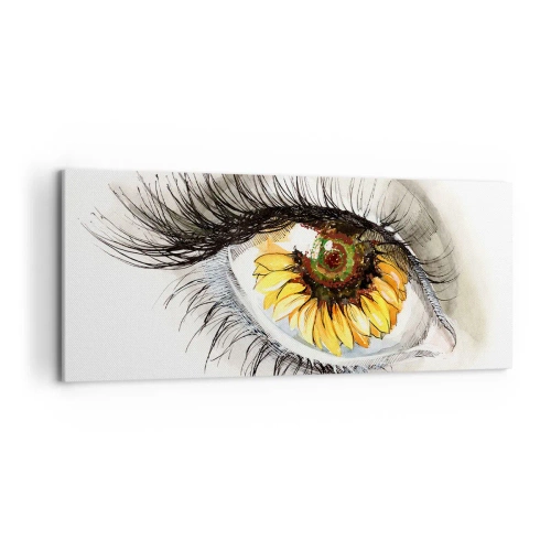 Tablou pe pânză - O privire la fel de fierbinte ca vara - 120x50 cm