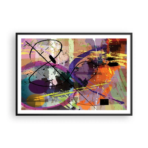 Poster în ramă neagră - Poate fi drept sau de jur împrejur - 100x70 cm
