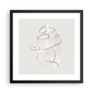 Poster în ramă neagră - Schiță de vis - 40x40 cm