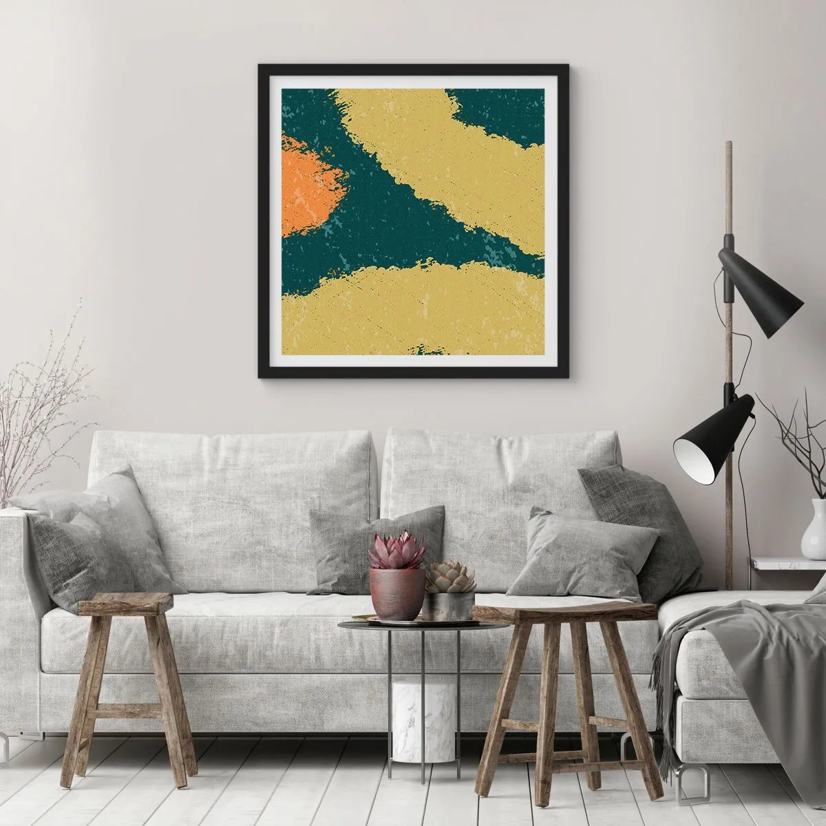 Poster în ramă neagră - Abstracție - în slow motion - 30x30 cm