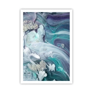 Poster - Râuri de albastru - 70x100 cm