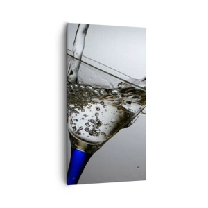 Tablou pe pânză - Apă pură în sticlă de cristal - 55x100 cm