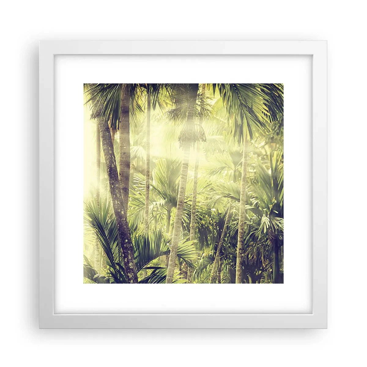 Poster în ramă albă - Ardoare verde - 30x30 cm