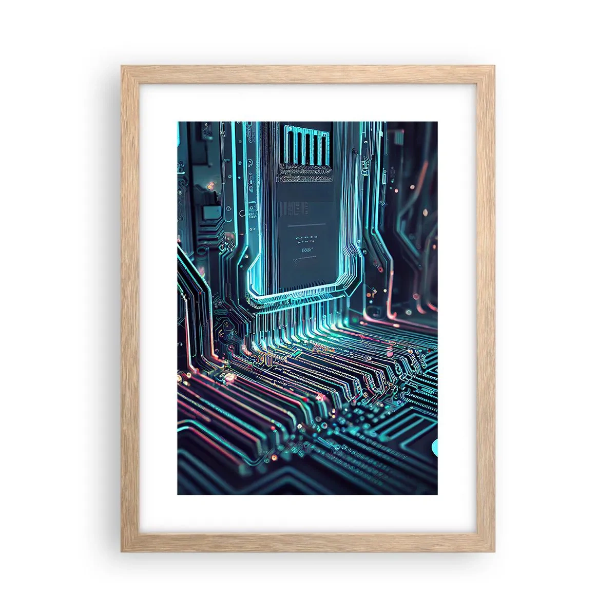 Poster în ramă de stejar deschis - Iată la ce mă gândesc... - 30x40 cm