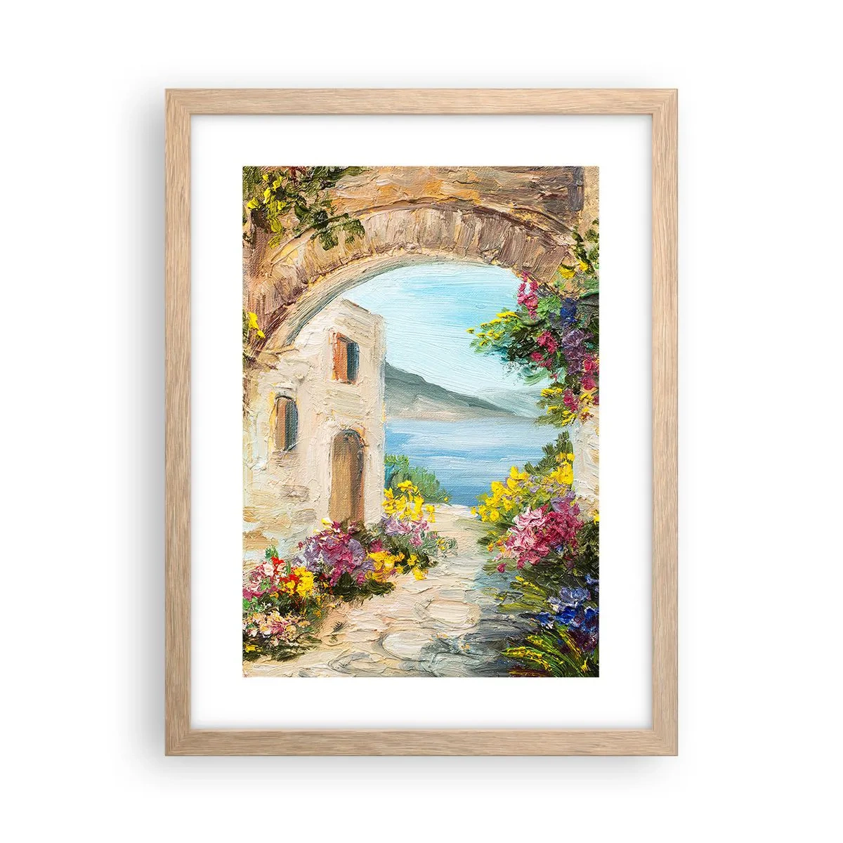Poster în ramă de stejar deschis - Farmecul peisajului de coastă - 30x40 cm