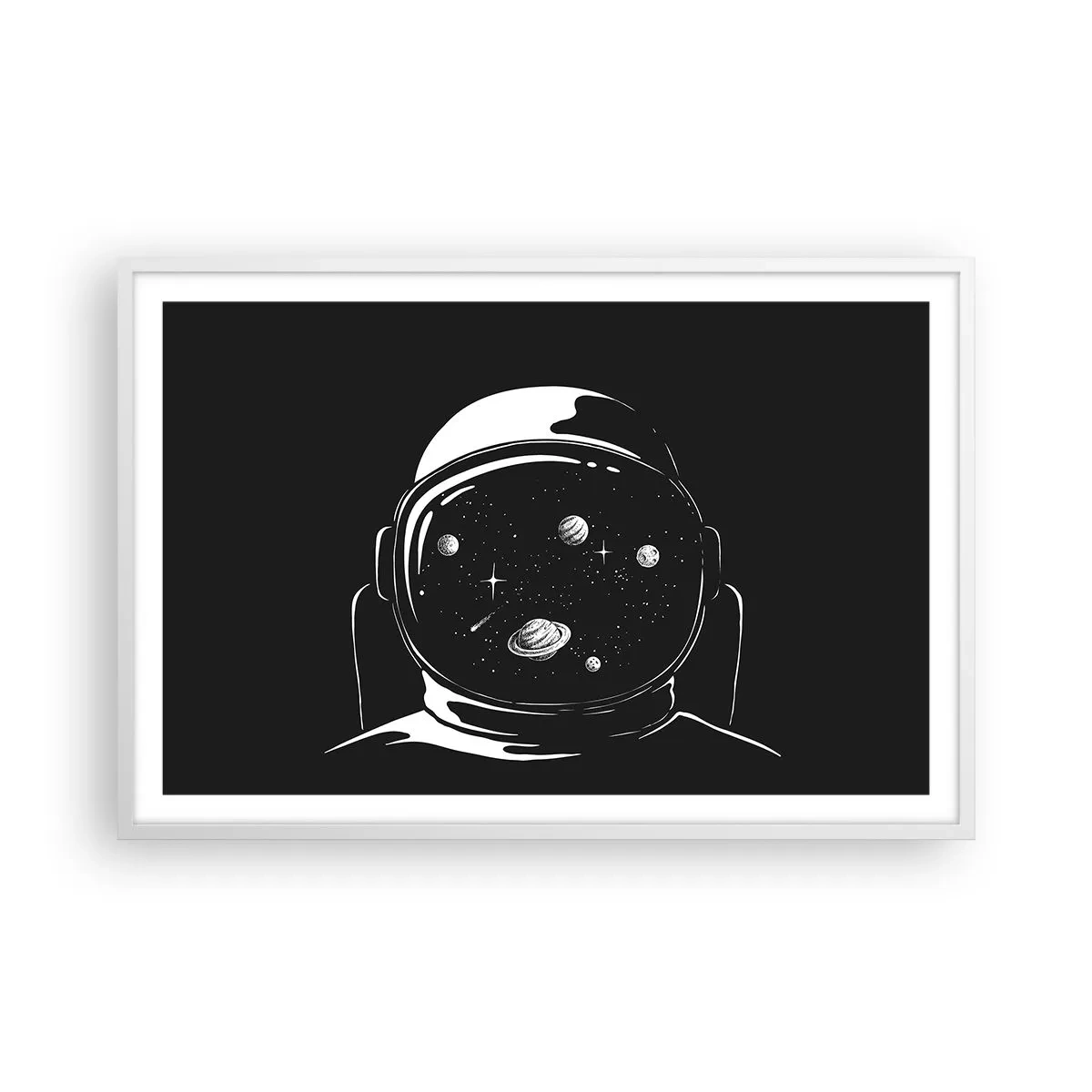 Poster în ramă albă - Mișto priveliște - 91x61 cm