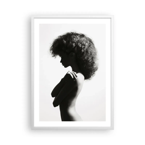 Poster în ramă albă - Ca o floare pe o tulpină subțire - 50x70 cm