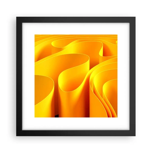 Poster în ramă neagră - Ca niște valuri de soare - 30x30 cm