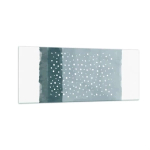 Tablou pe sticlă - Crescute pe albastru - 100x40 cm