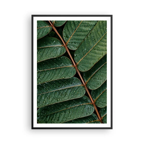 Poster în ramă neagră - Într-un ritm verde - 70x100 cm
