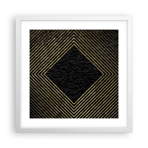 Poster în ramă albă - Geometrie în stil glamour - 40x40 cm