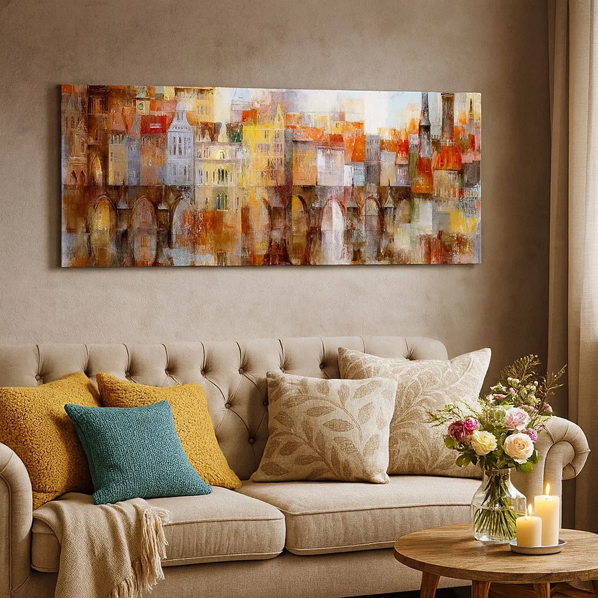 Tablou pe pânză - Frumos și sub pod - 100x40 cm