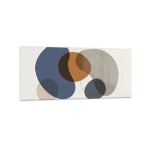 Tablou pe sticlă - Picături de culoare - 120x50 cm