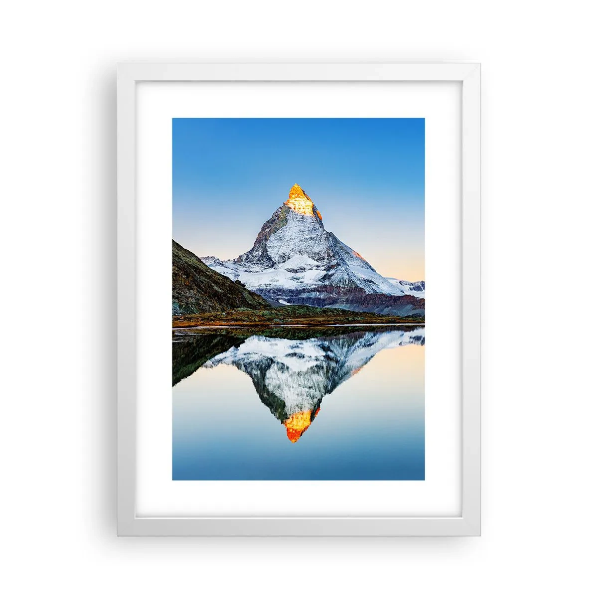 Poster în ramă albă - Două lumi - 30x40 cm