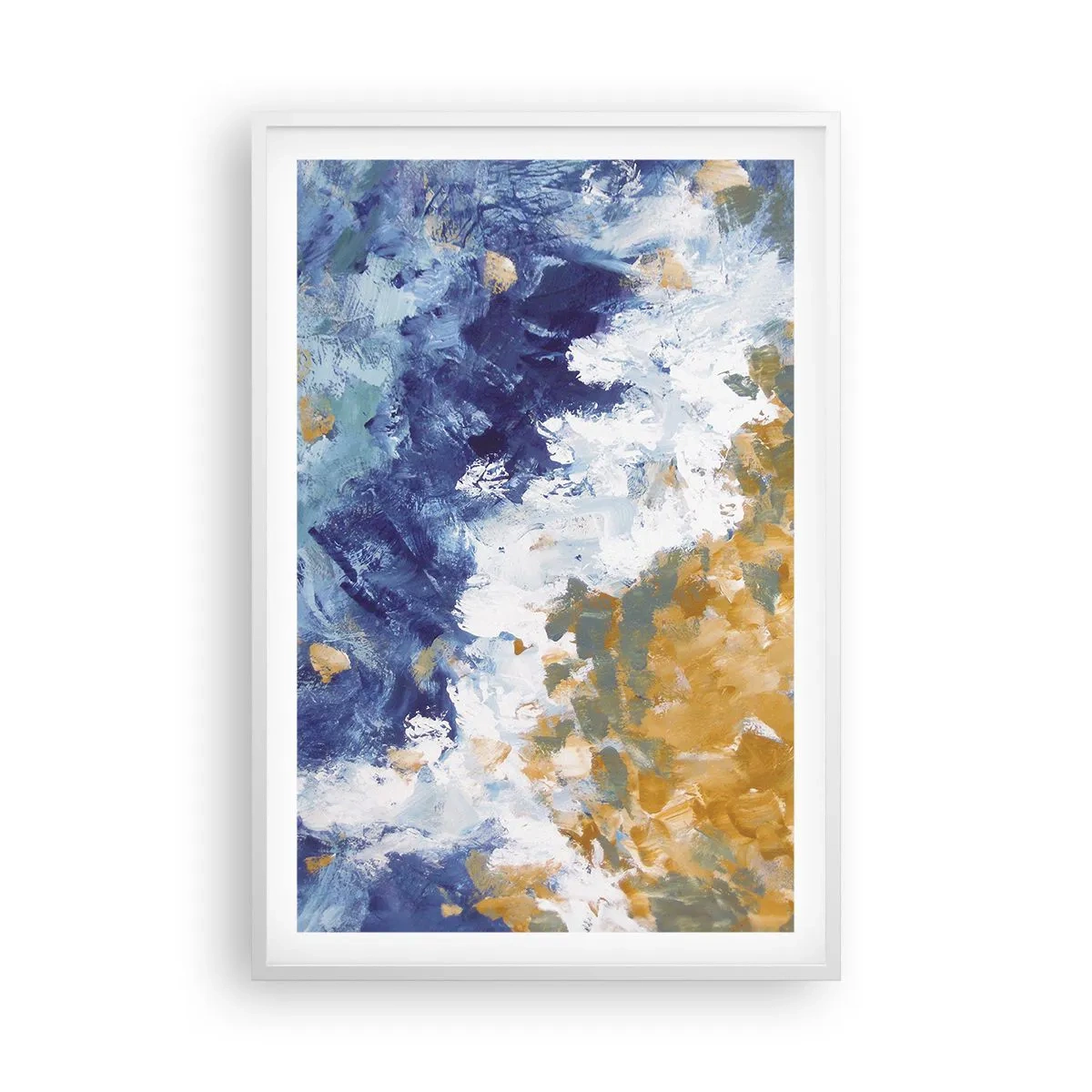 Poster în ramă albă - Dansul elementelor - 61x91 cm