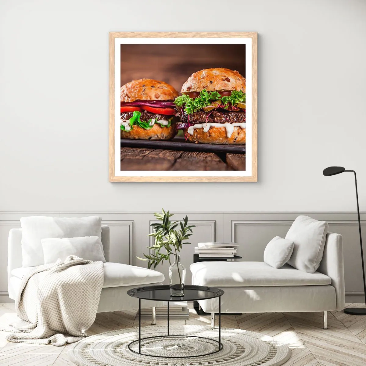 Poster în ramă de stejar deschis - American dream - 50x50 cm