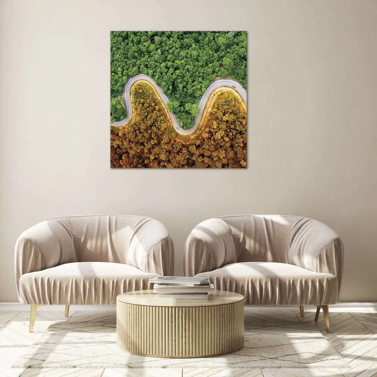 Tablou pe sticlă - Frontiere și defilee - 60x60 cm