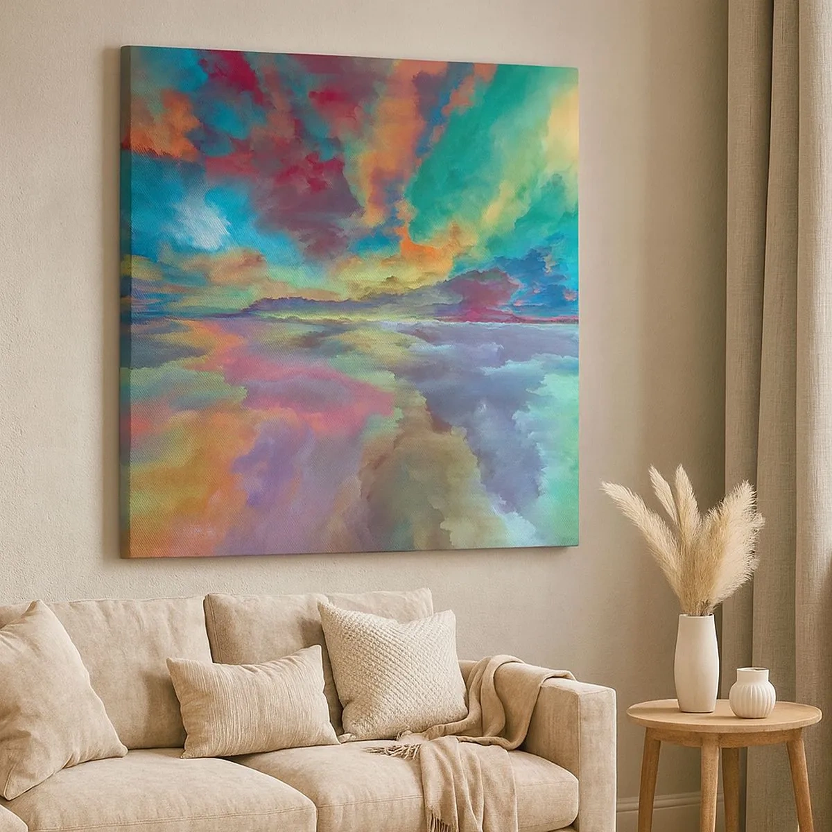 Tablou pe pânză - Două ceruri - 30x30 cm