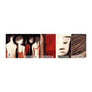 Mostră de Tapet Standard Eco - Madonele întunericului - femei, Bucată, Tristeţe - 100x30 cm