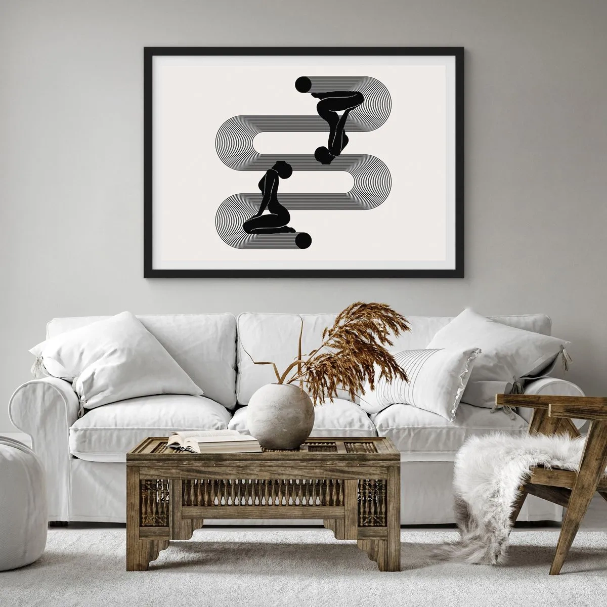 Poster în ramă neagră - Simetrie senzuală - 70x50 cm