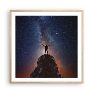 Poster în ramă de stejar deschis - Puterea este cu mine! - 60x60 cm