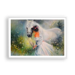 Poster în ramă albă - Ca dintr-un vis frumos - 100x70 cm