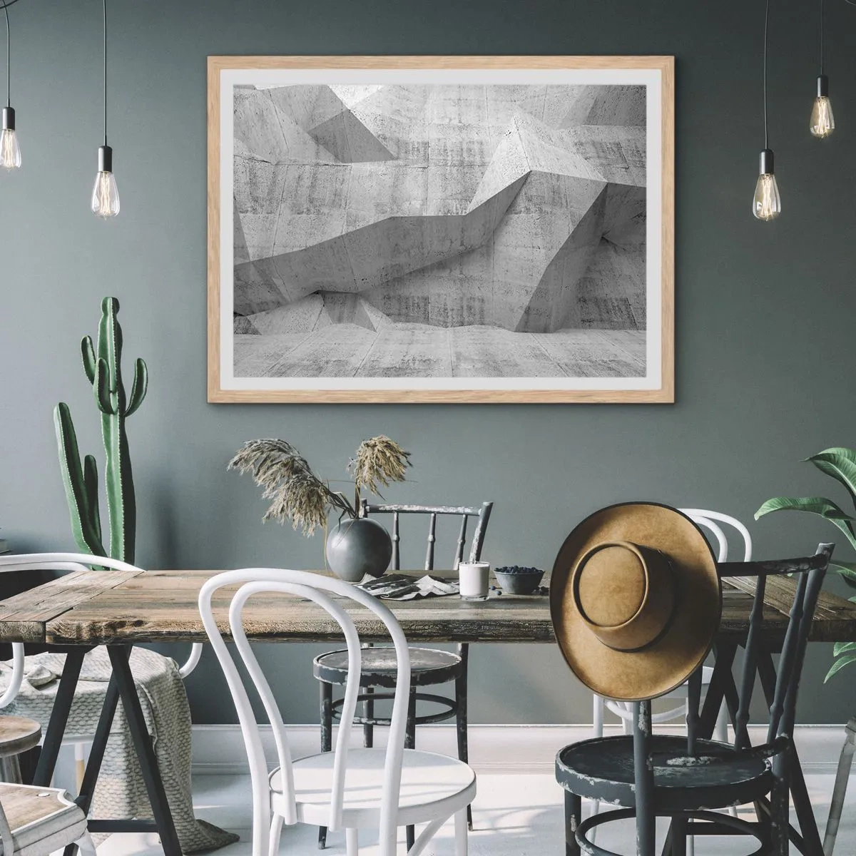 Poster în ramă de stejar deschis - O adevărată provocare - 91x61 cm