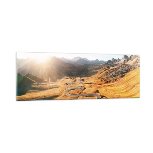 Tablou pe sticlă - Într-o vale de aur - 90x30 cm