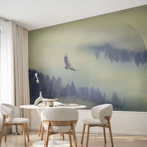 Tapet Premium Canvas - Am văzut umbra unui vultur - Vultur, Pasăre, pădure - 400x280 cm