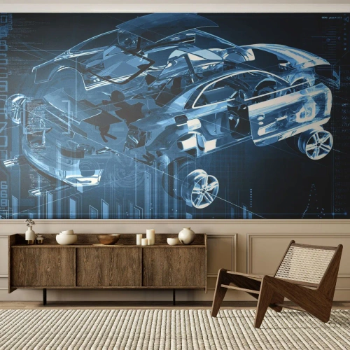 Tapet Standard Eco - Anatomie inginerească - Automobile, Mașină, Concept - 150x105 cm