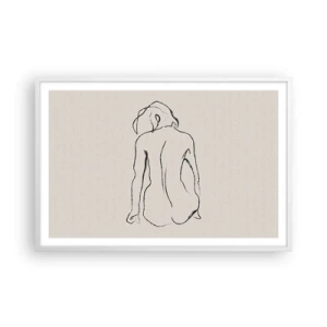 Poster în ramă albă - Nud de fată - 91x61 cm