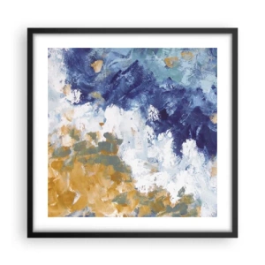 Poster în ramă neagră - Dansul elementelor - 50x50 cm