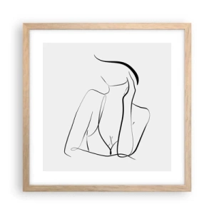 Poster în ramă de stejar deschis - Pe valul unui vis - 40x40 cm