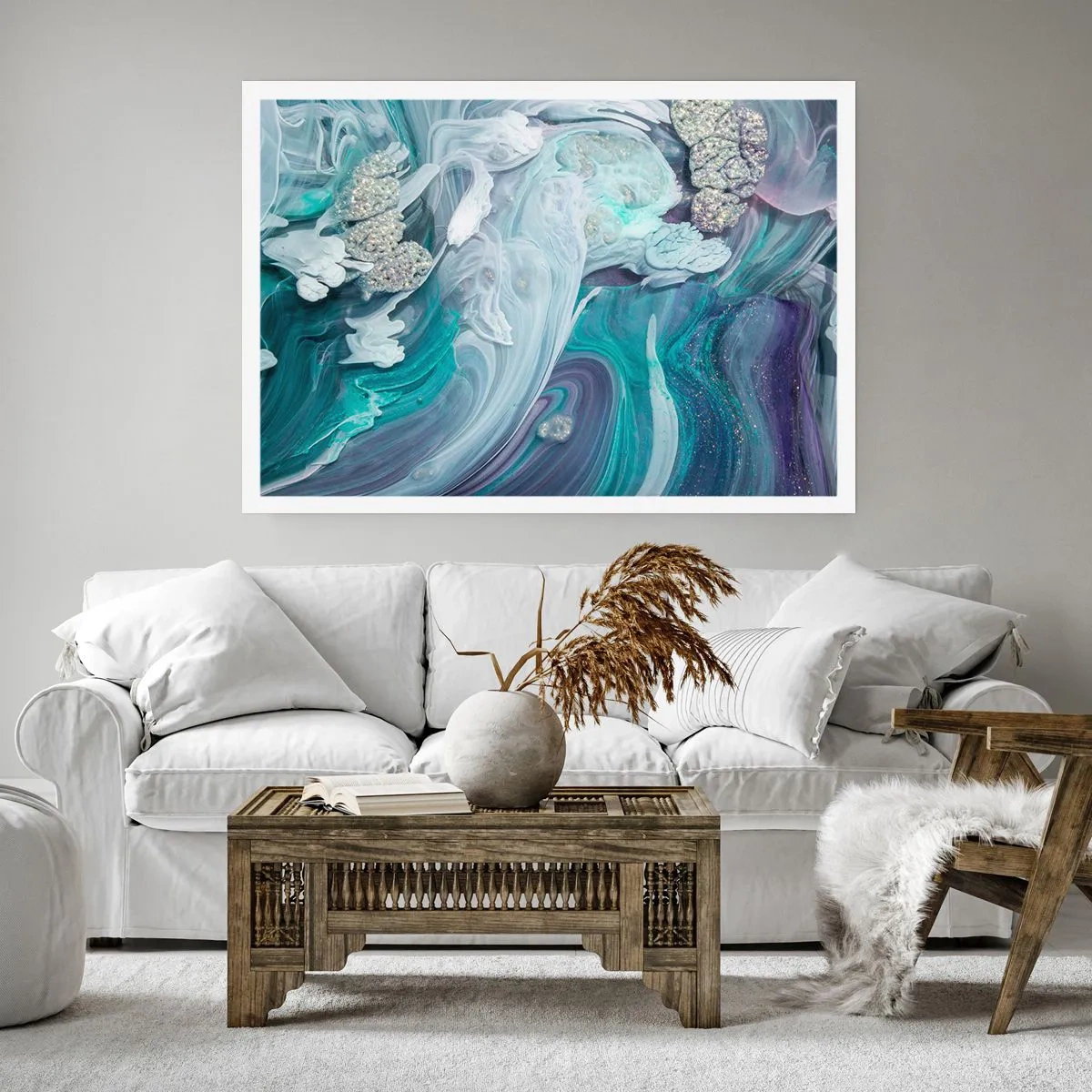 Poster - Râuri de albastru - 40x30 cm