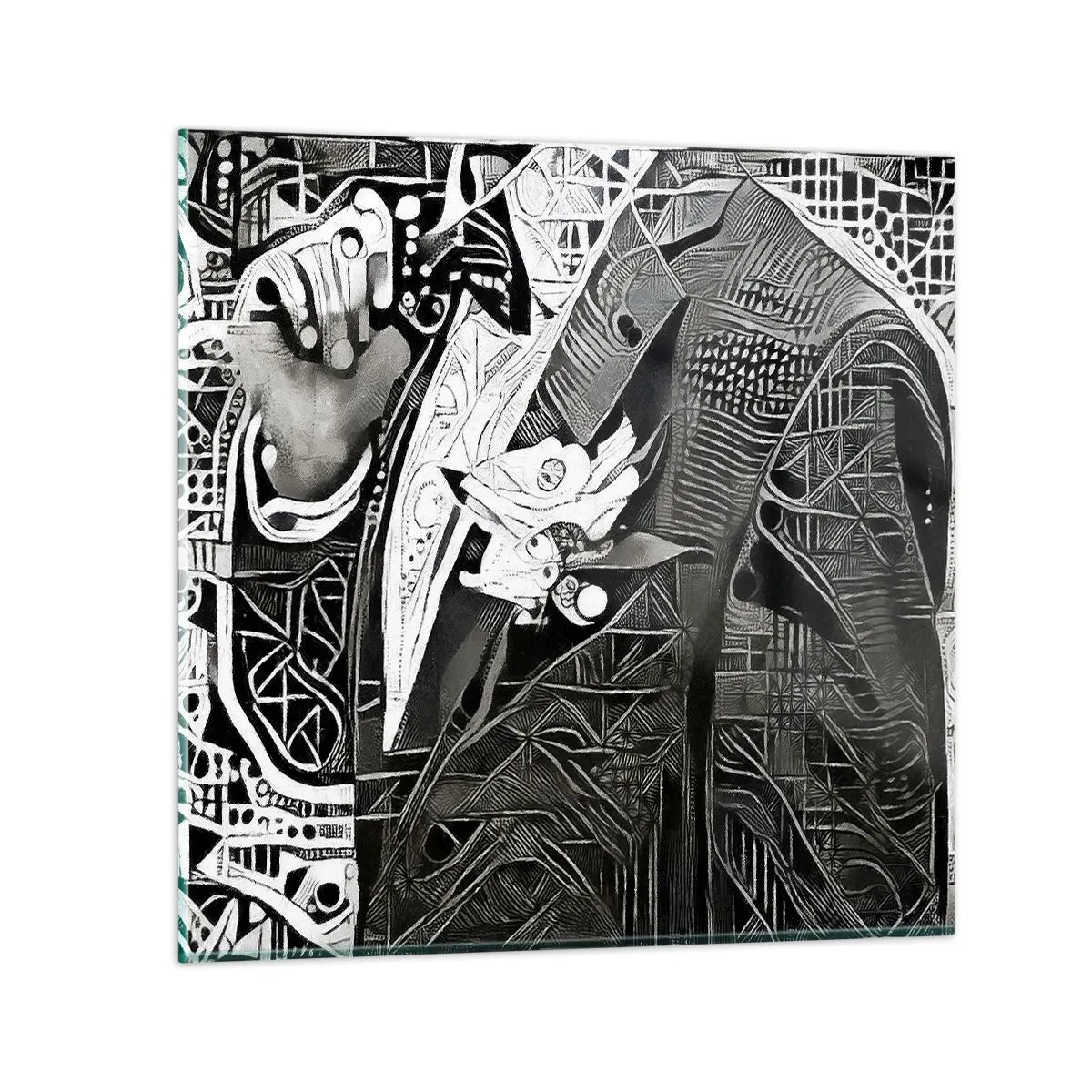 Tablou pe sticlă - Doar un om aparent gri - 60x60 cm