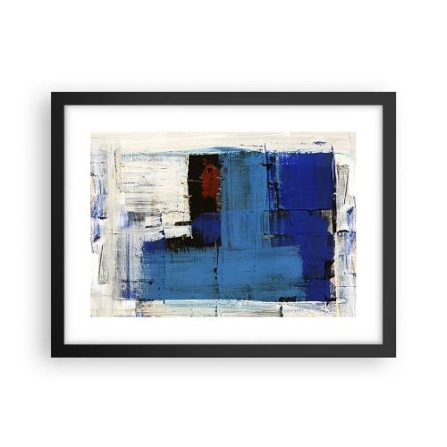 Poster în ramă neagră - Secretul albastru - 40x30 cm