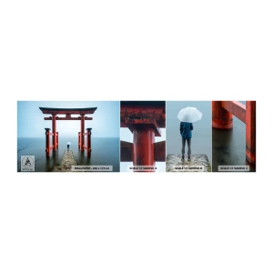 Mostră tapet autocolant Deluxe Sticker - Reverie japoneză - Asia, Templul Hakone, Japonia - 100x30 cm