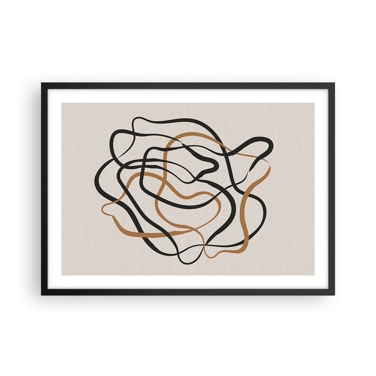 Poster în ramă neagră - Totul s-a încurcat - 70x50 cm