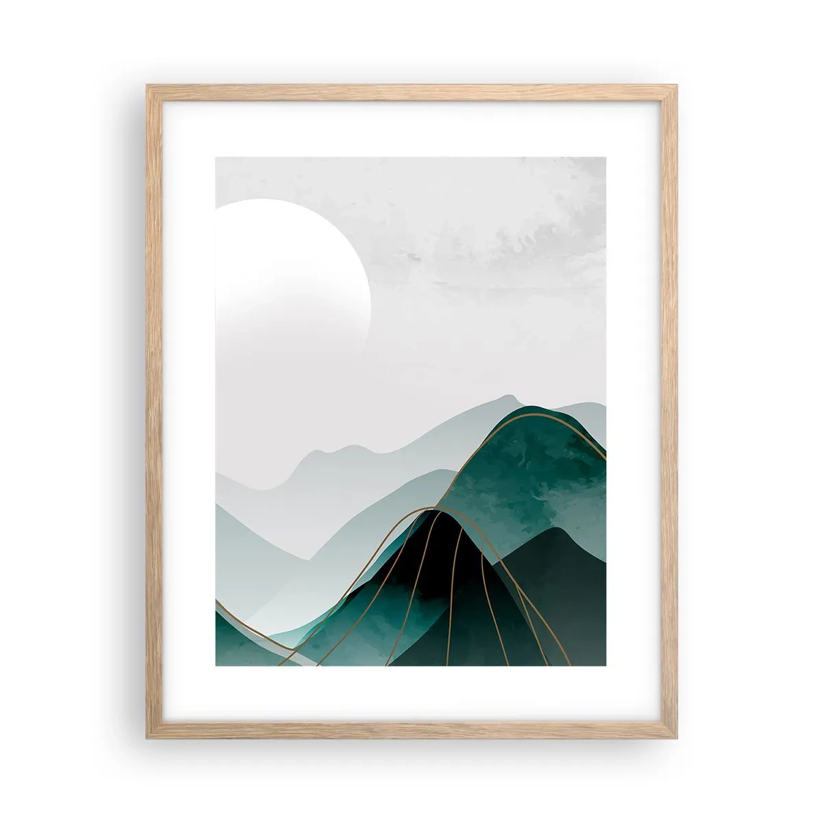 Poster în ramă de stejar deschis - Măreție deplină - 40x50 cm