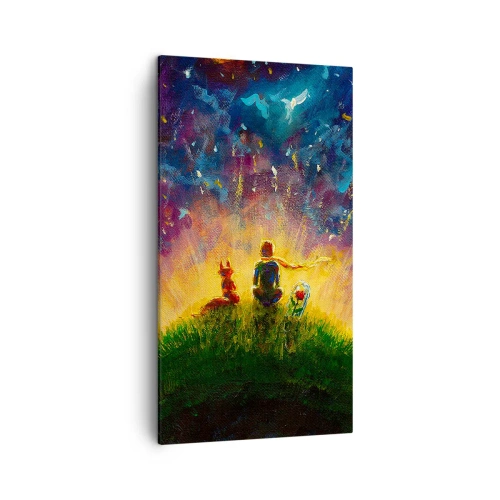 Tablou pe pânză - Dragoste și prietenie - întreaga lume - 45x80 cm