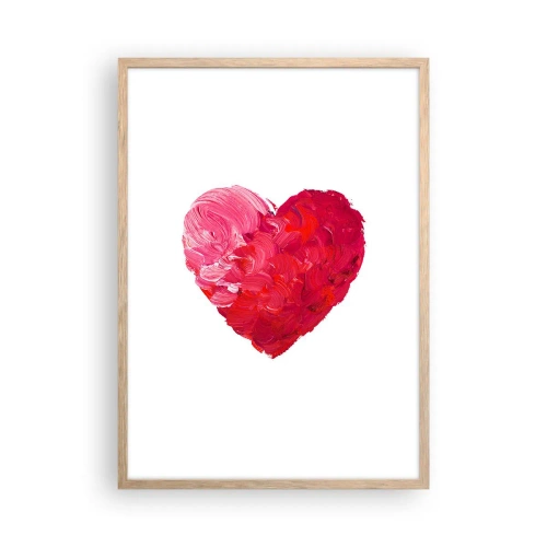Poster în ramă de stejar deschis - All you need is love - 50x70 cm