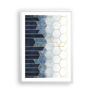 Poster în ramă albă - Compoziție în ritm sincopat - 50x70 cm