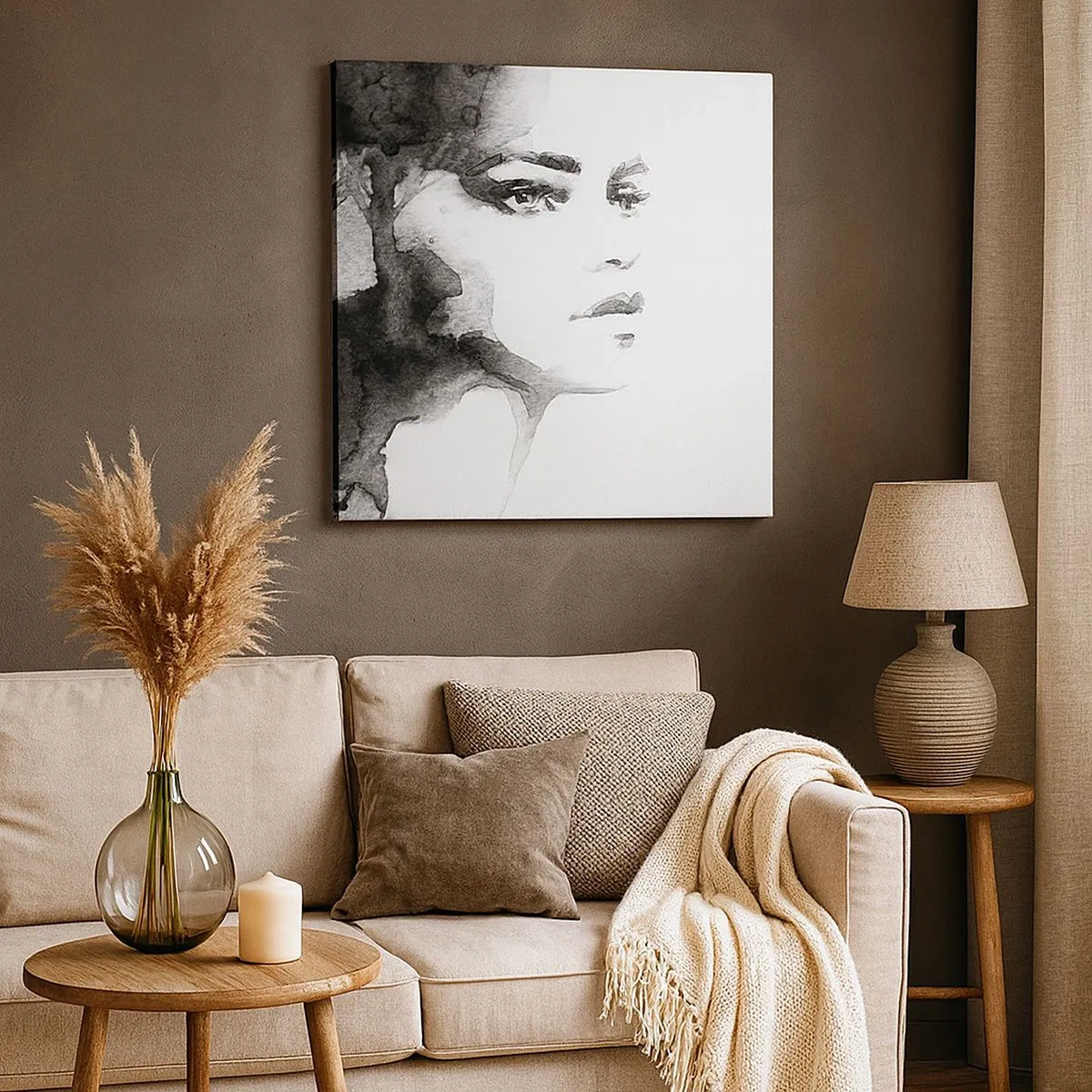 Tablou pe pânză - Creată de secrete și ceață - 30x30 cm