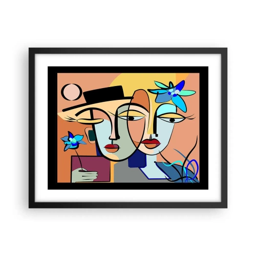 Poster în ramă neagră - Întâlnire cu Picasso - 50x40 cm