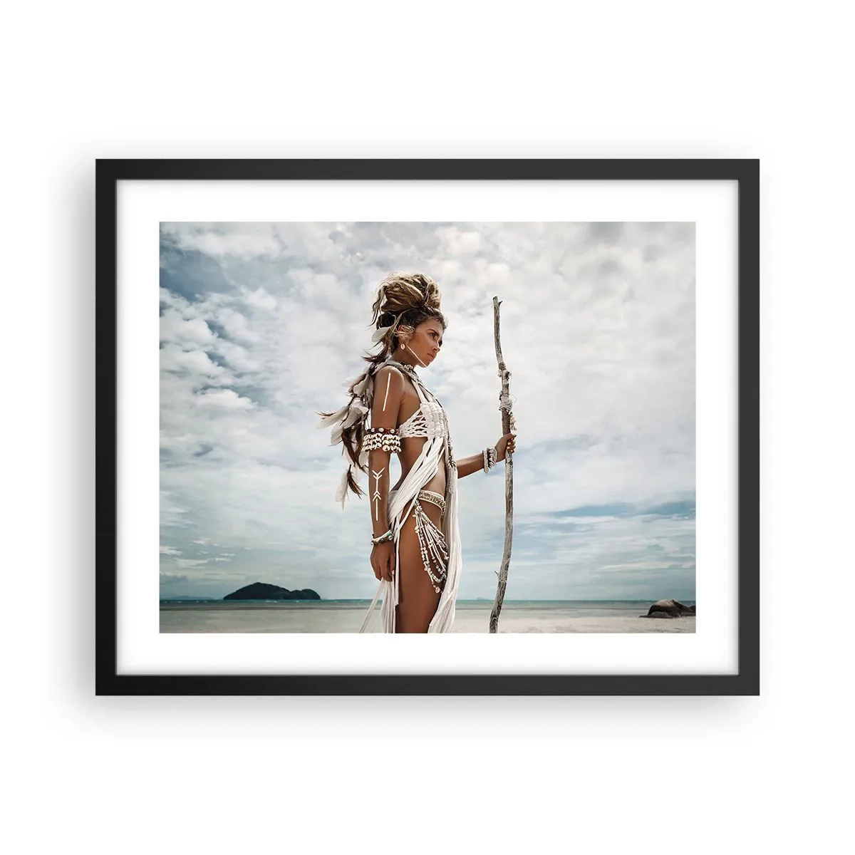Poster în ramă neagră - Regina tropicelor - 50x40 cm